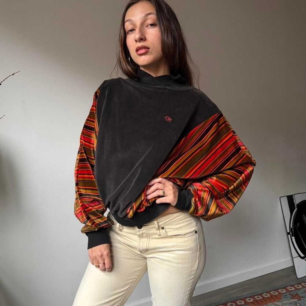 Vintage 90s Oscar de la Renta multi Sweatshirt - Picture 7 of 8